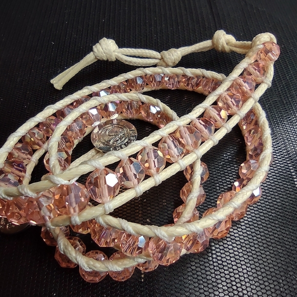 Legend By Shelley Necklace Wrap Limited Edition Multi-Tone Pink Crystals 25" - Picture 6 of 15